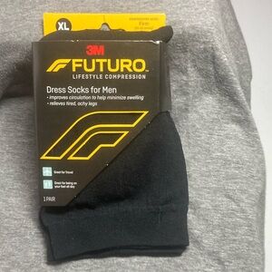 Futuro lifestyle compression dress socks for men black size XL